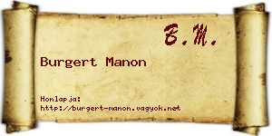 Burgert Manon névjegykártya